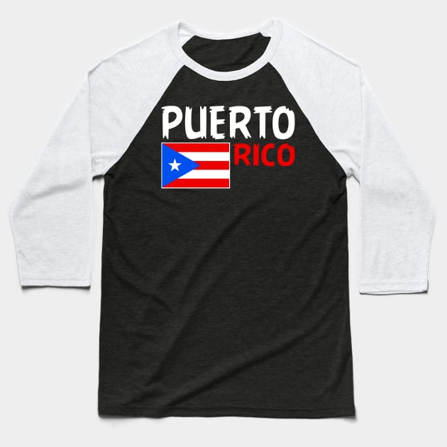 Puerto Rico, Cool Puerto Rican Flag, Puerto Rico Love Baseball T-Shirt by Jakavonis